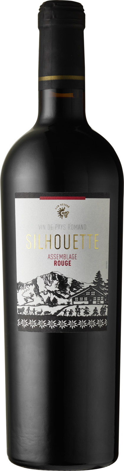 Silhouette Assemblage rouge Vin de Pays Romand 2024 Rotwein Kiste 6 x 75 cl / 13 % Schweiz – Produktansicht