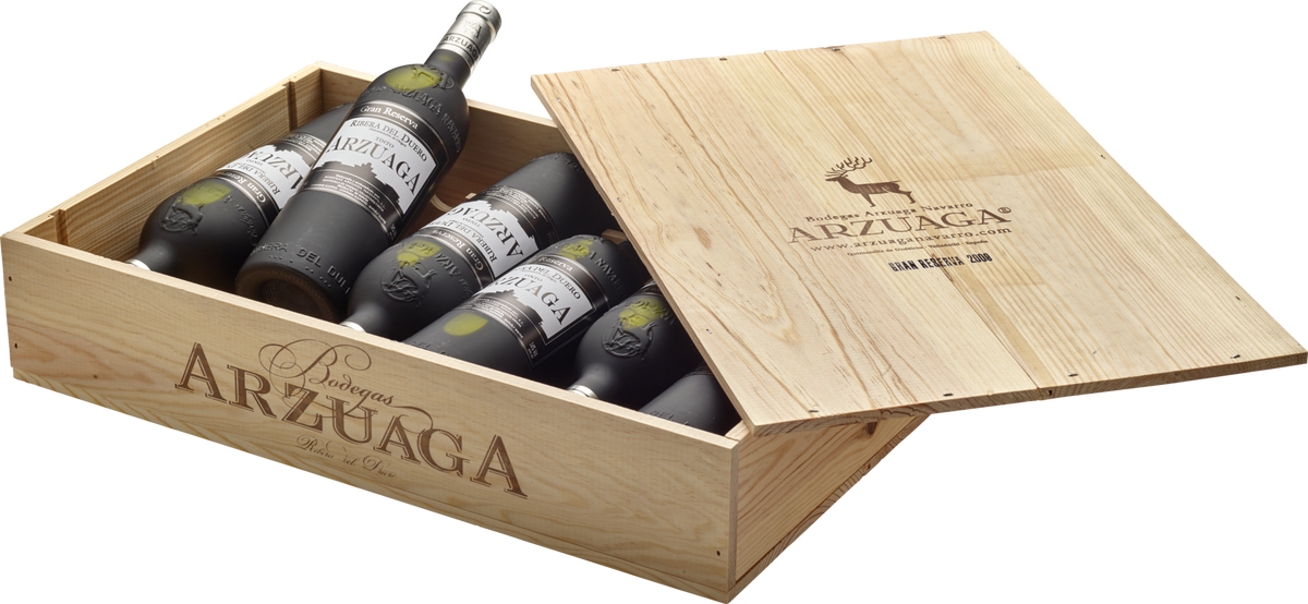 Bodegas Arzuaga Ribera del Duero D.O. Gran Reserva Arzuaga 2019 Rotwein Holzkiste 6 x 75 cl / 15 % Spanien – Flasche
