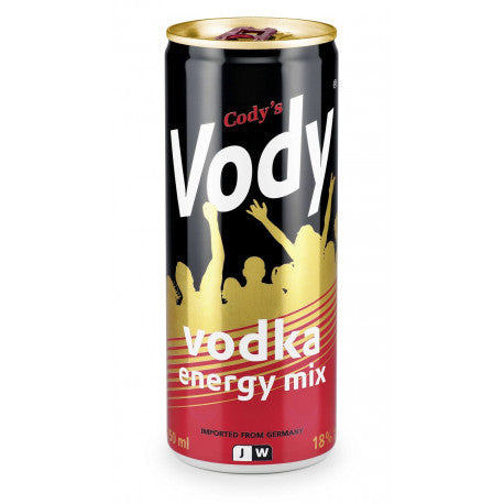 Codys Vody Vodka Mix Kiste 24 x 250 ml / 18 % – Produktansicht