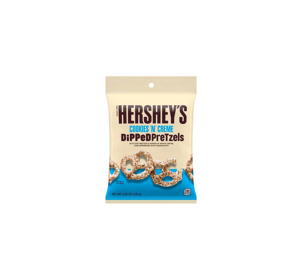 Hershey's Cookies 'n' Creme Dipped Pretzels Box 12 x 120 Gramm USA – Ansicht 1