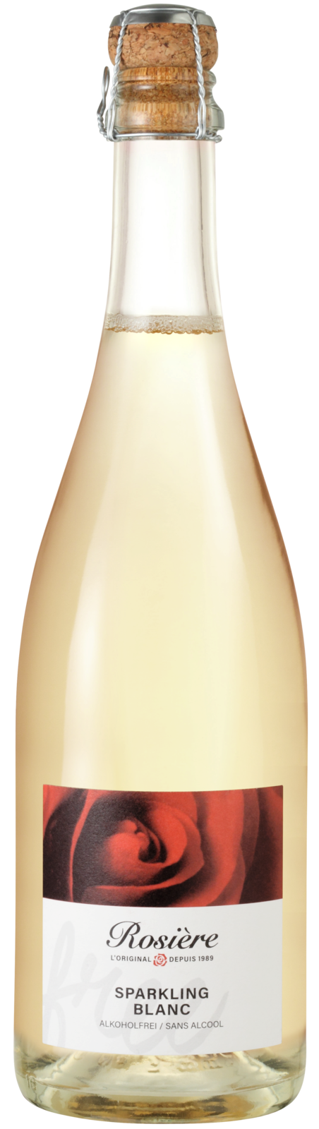Rosière Blanc de Blancs Mousseux 0% Alkoholfreier Schaumwein Kiste 6 x 75 cl Frankreich – Produktansicht