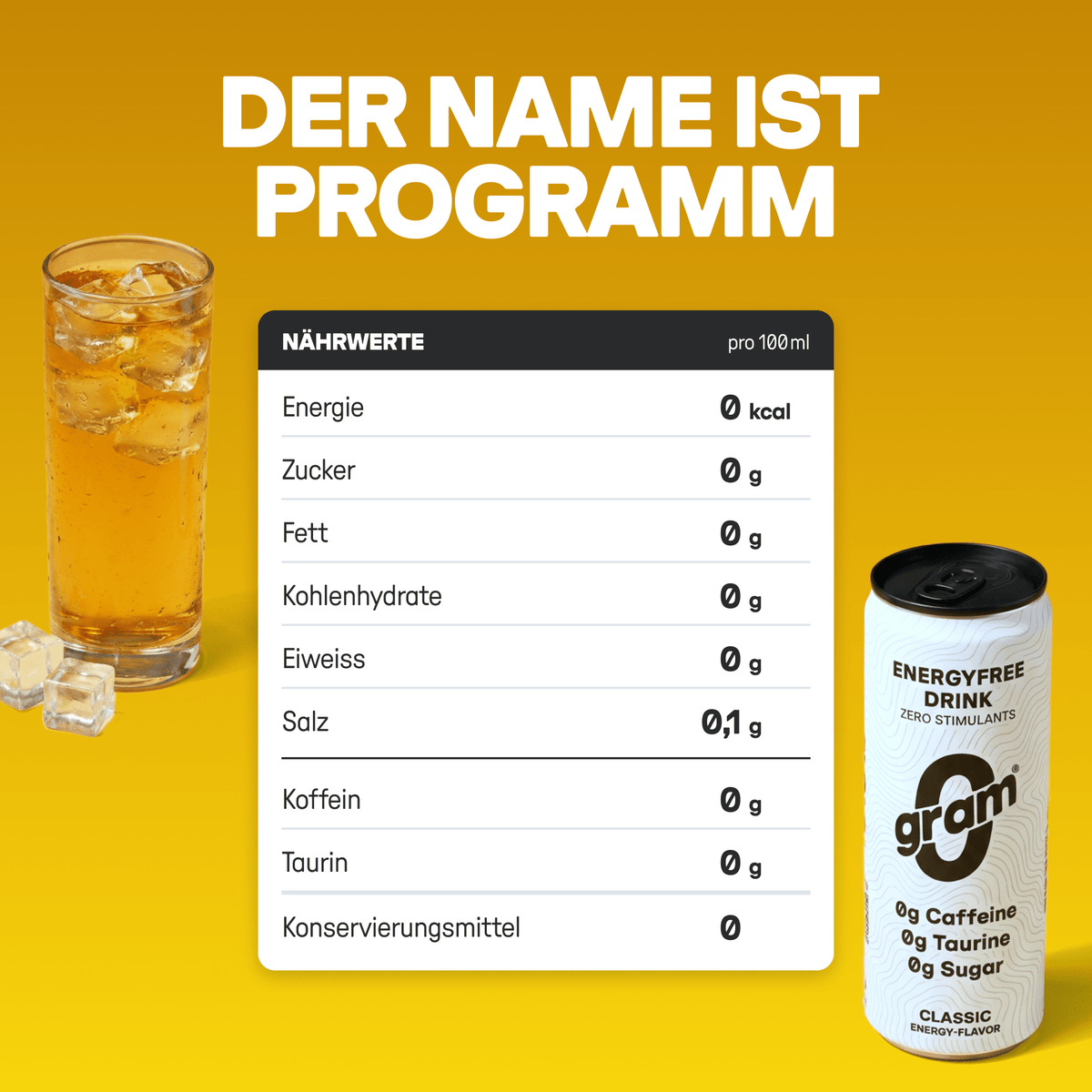 0gram Classic – Nährwerte und Zutaten