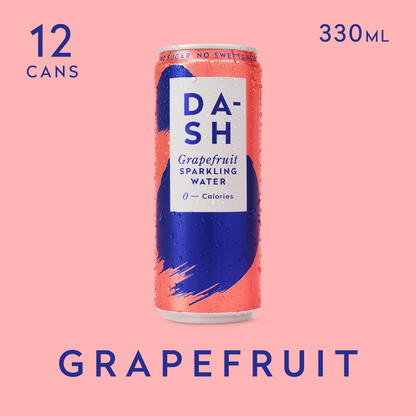 DASH Grapefruit Sparkling Water Dose Kiste 24 x 330 ml UK – Ansicht 2