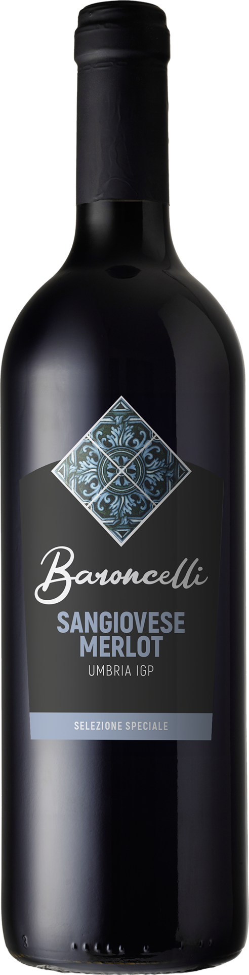 Baroncelli Sangiovese Merlot Umbria IGP 2021 Rotwein Kiste 6 x 75 cl / 14.5 % Italien – Flasche