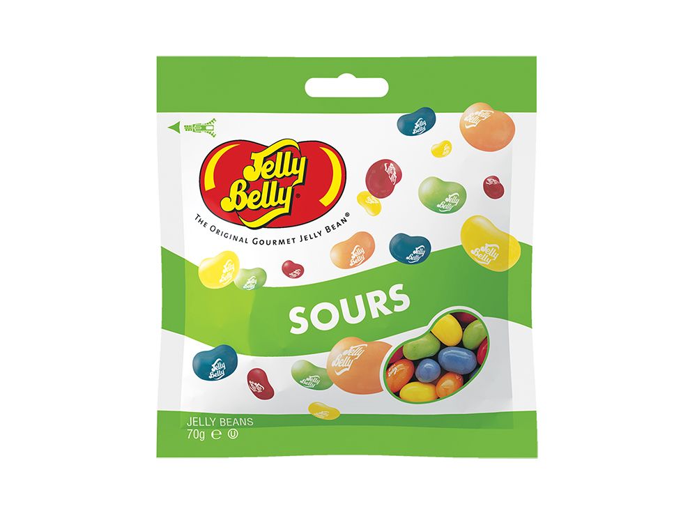 Jelly Belly Gourmet Jelly Beans Sour Assorted Flavours Box 12 x 70 Gramm USA – Ansicht 1