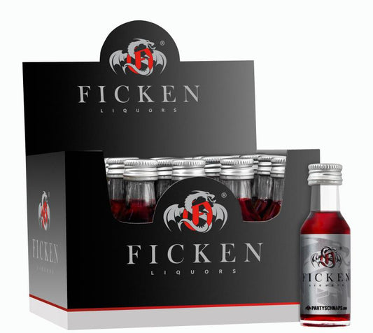 FICKEN Partyschnaps Jostabeeren Likör 2 cl / 15 % Deutschland – Bild 2