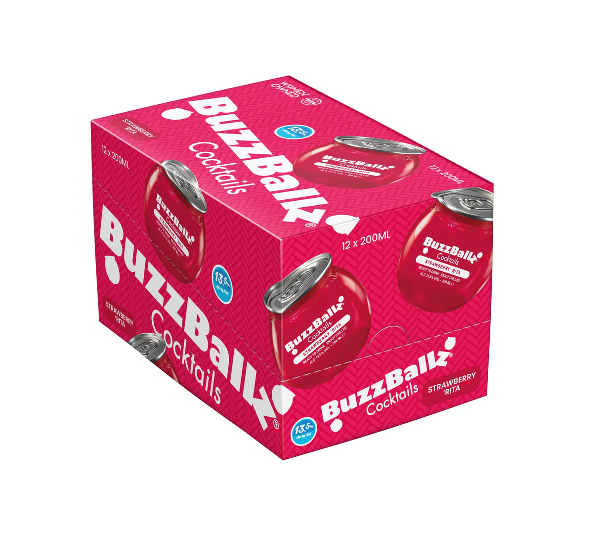 BuzzBallz STRAWBERRY RITA Cocktail 200 ml / 15 % USA – Produktansicht