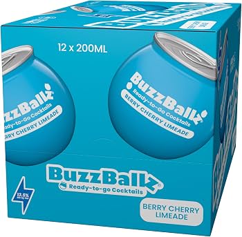 BuzzBallz Berry Cherry Limeade Cocktail Kiste 12 x 200 ml / 15 % USA