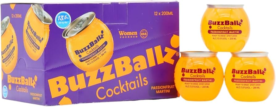 BuzzBallz Passionfruit Martini Cocktail Kiste 12 x 200 ml / 15 % USA