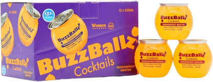 BuzzBallz Passionfruit Martini Cocktail Kiste 12 x 200 ml / 15 % USA