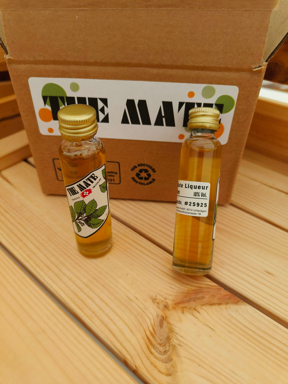 THE MATE Likör mit Koffein Miniatur 2 cl Schweiz – Ansicht