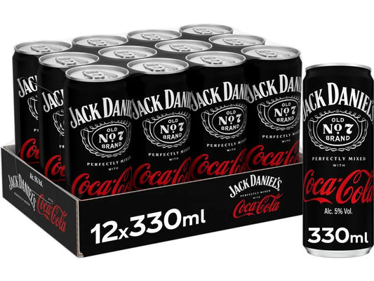 JACK DANIEL'S avec Coca-Cola Canette Caisse 12 x 330 ml / 5 % Suisse