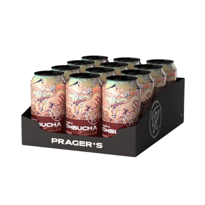 PRAGER'S Kombucha Rooibos Kiste 24 x 330 ml Tschechien – Kistenansicht
