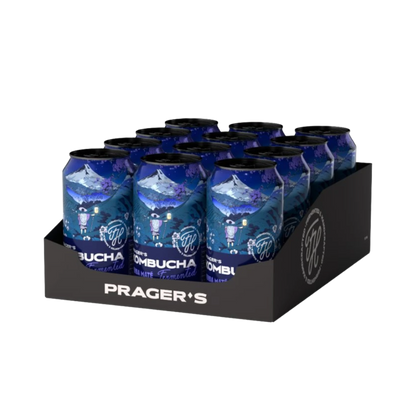 PRAGER'S Kombucha Yerba Maté Kiste 24 x 330 ml Tschechien – Kistenansicht
