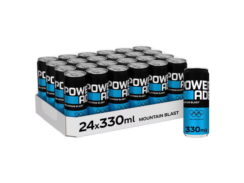POWERADE Mountain Blast CAN EDITION Dose Kiste 24 x 330 ml Schweiz