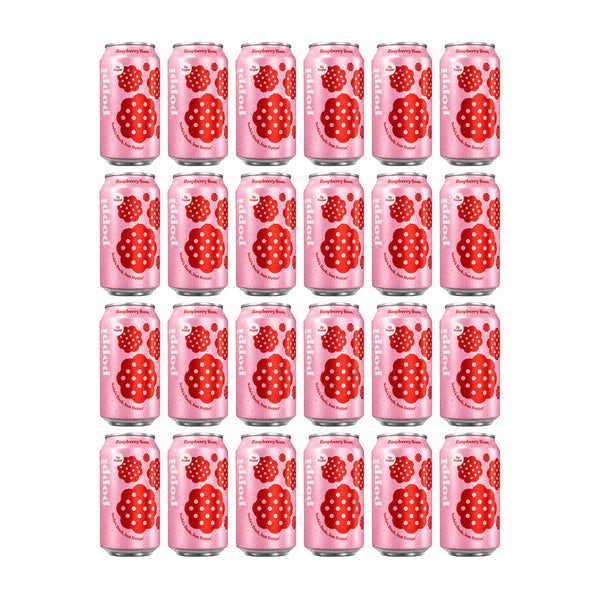 POPPI Raspberry Rose Prebiotic Soda Dose Kiste 24 x 330 ml UK