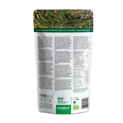 Purasana-Superfood-SPIRULINA-Powder-BIO-200-Gramm-China-Back