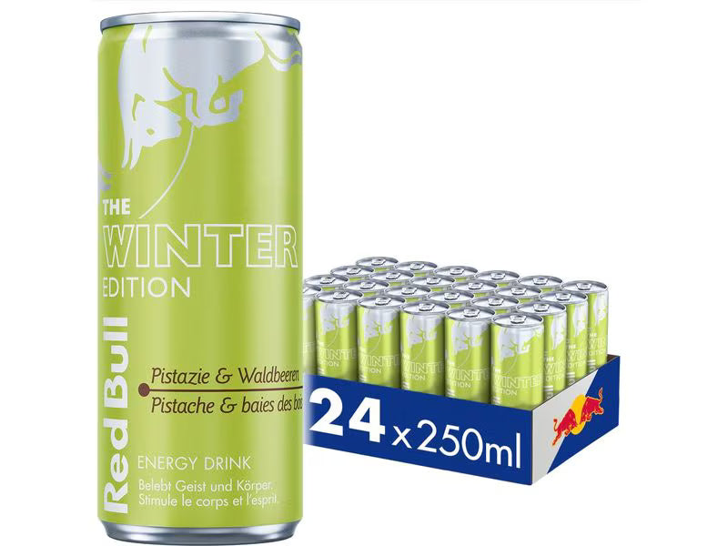 Red Bull Winter 26 Edition Pistazie & Beeren Energy Drink Kiste 24 x 250 ml Schweiz