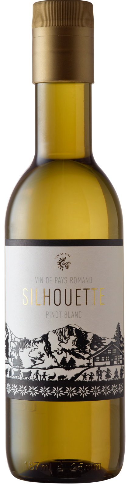 Silhouette Assemblage blanc Vin de Pays Romand Weisswein Kiste 24 x 18.7 cl PET / 12.5 % Schweiz – Produktansicht