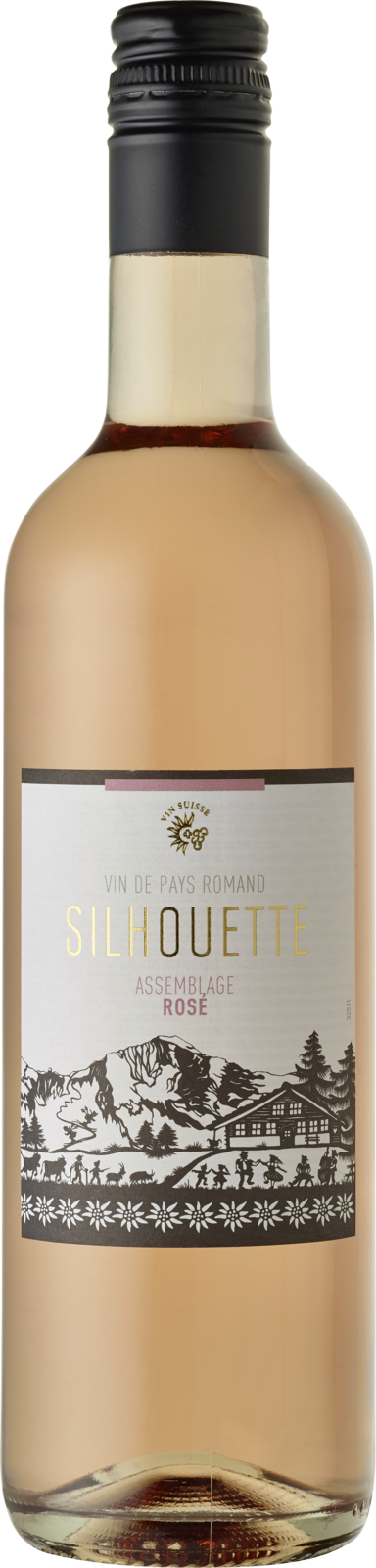 Silhouette Assemblage rosé Vin de Pays Romand Rosé Kiste 12 x 50 cl Schweiz – Produktansicht