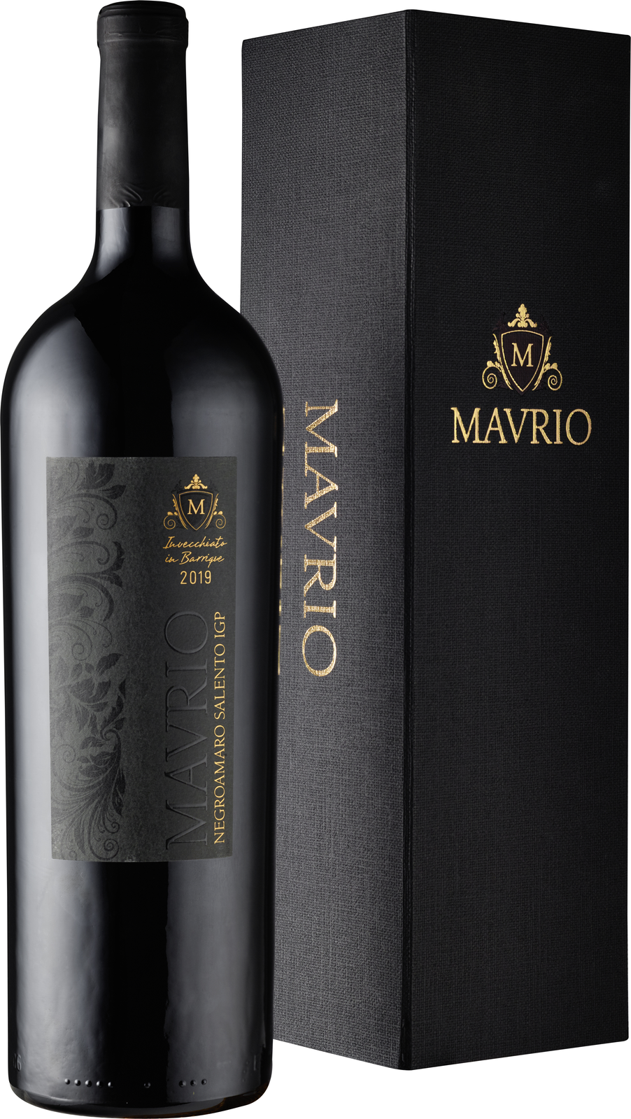 Mavrio Negroamaro Salento IGP Geschenkkarton 2022 Rotwein 150 cl / 14.5 % Schweiz – Produktansicht
