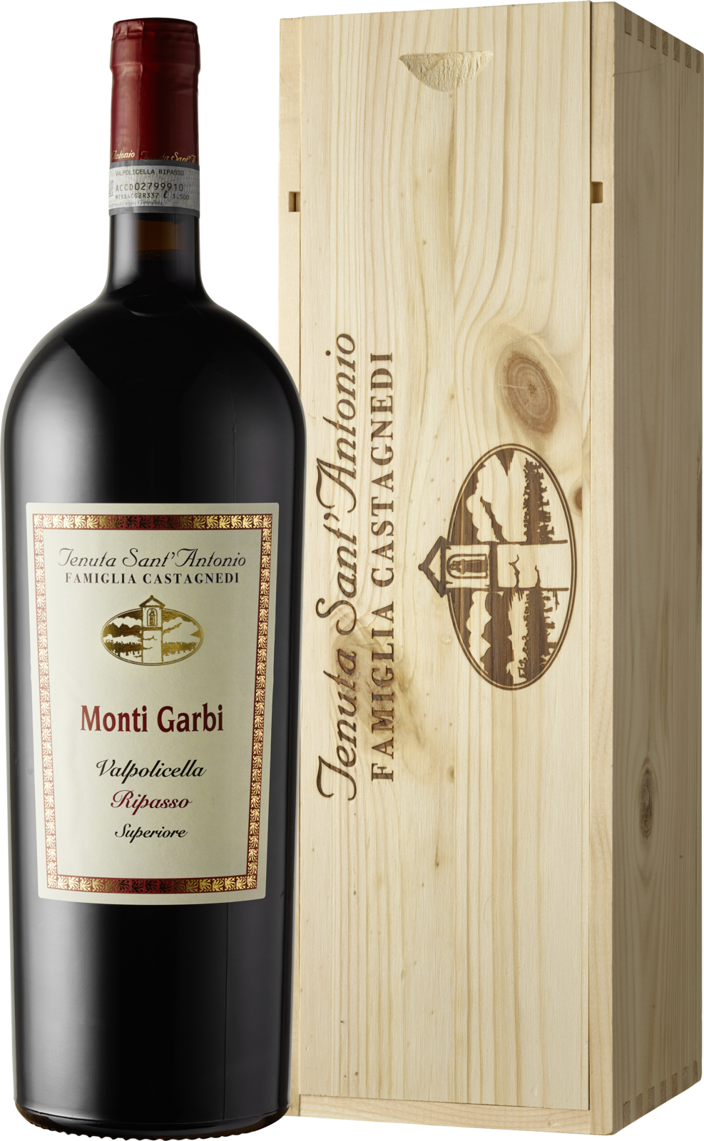 Tenuta Sant’Antonio Valpolicella superiore DOC Ripasso Monti Garbi 2021 Rotwein 150 cl / 14 % Schweiz – Produktansicht