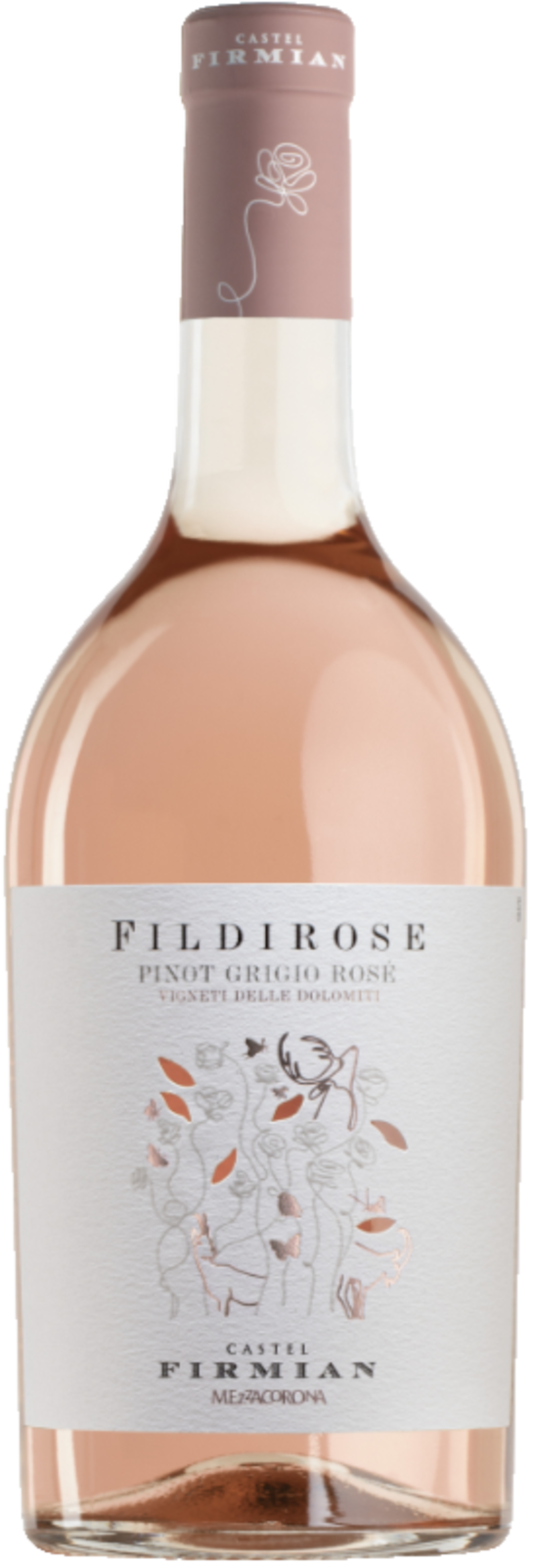 Castel Firmian Mezzacorona Fildirose Pinot Grigio Rosé Dolomiti IGT 2024 Rosé Kiste 6 x 75 cl / 12.5 % Italien – Produktansicht