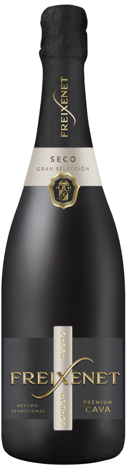 Freixenet Cava DO Cordon Negro Seco Schaumwein Kiste 6 x 75 cl / 11.5 % Spanien – Produktansicht
