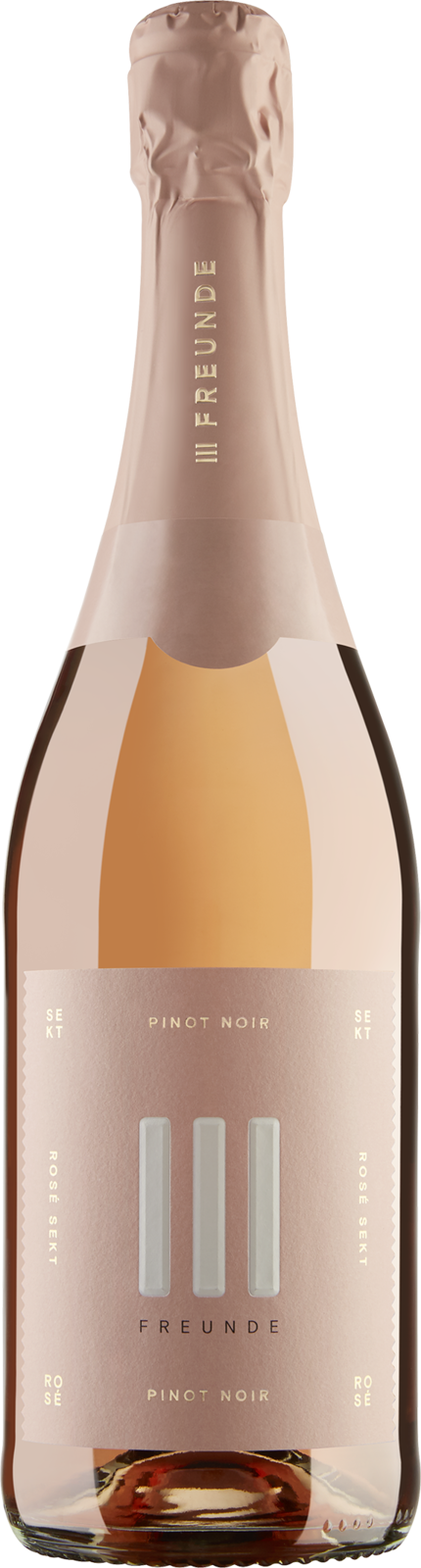 III FREUNDE Pinot Noir Rosé Sekt Schaumwein Kiste 6 x 75 cl / 12 % Deutschland – Produktansicht