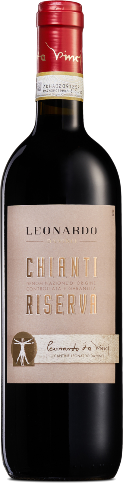 Leonardo da Vinci Vitruvian Chianti DOCG Riserva 2021 Rotwein Kiste 6 x 75 cl / 13.5 % Italien – Produktansicht