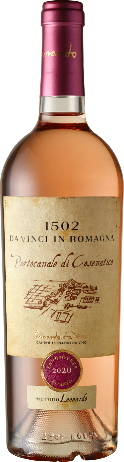 Leonardo da Vinci 1502 Emilia-Romagna Rosato IGT 2022 Rosé Kiste 6 x 75 cl / 12 % Italien – Produktansicht