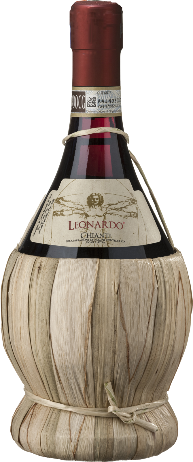 Leonardo da Vinci Vitruvian Chianti DOCG Fiasco 2024 Rotwein Kiste 12 x 75 cl / 12.5 % Italien – Produktansicht