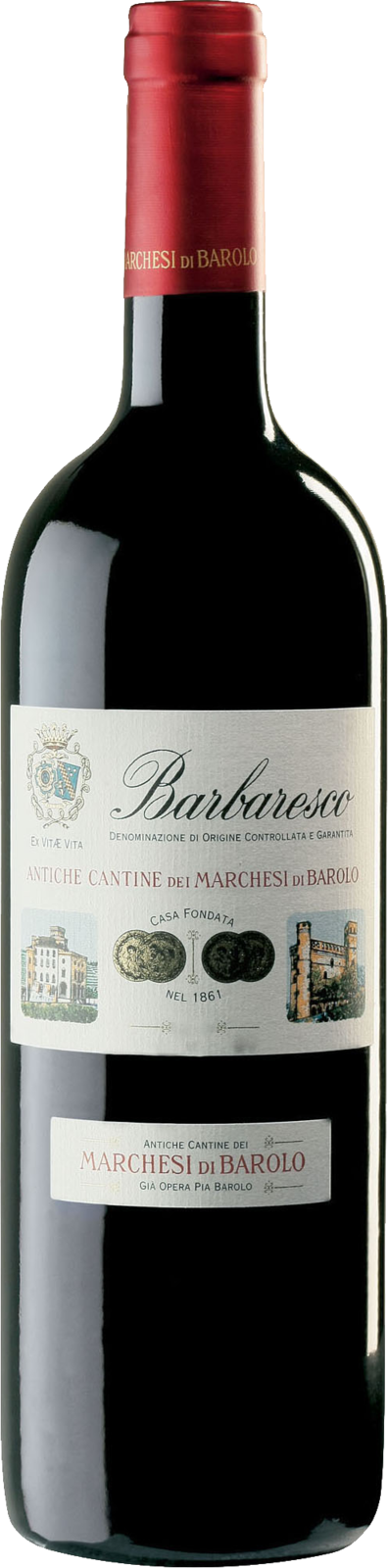 Marchesi di Barolo Barbaresco DOCG Tradizione 2022 Rotwein Kiste 6 x 75 cl / 14.5 % Italien – Produktansicht
