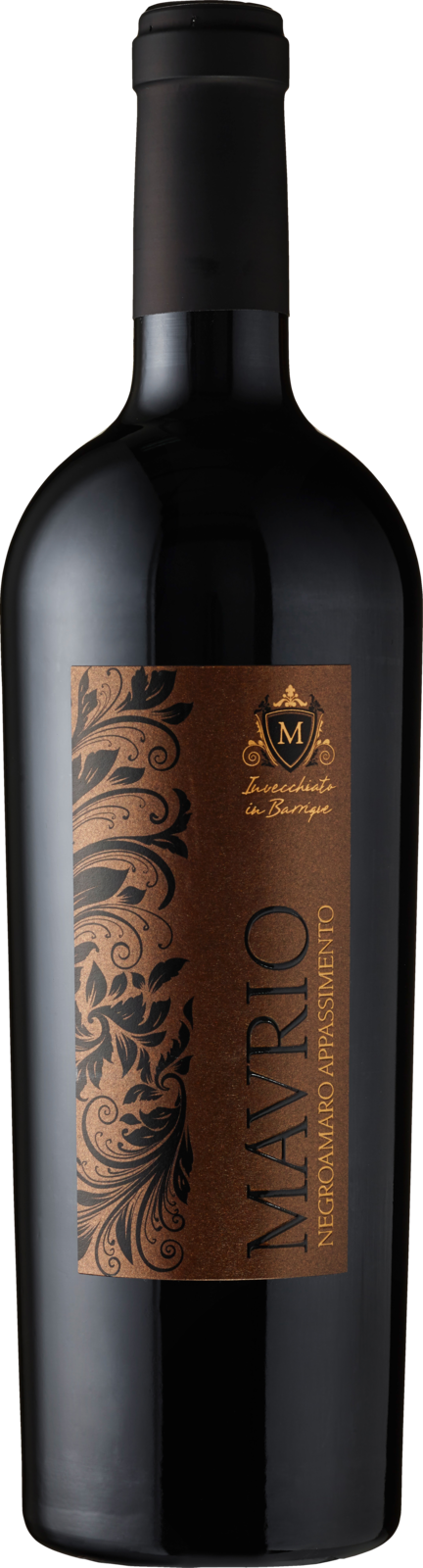 Mavrio Negroamaro Puglia IGP Appassimento 2020 Rotwein Kiste 6 x 75 cl / 15.5 % Italien – Produktansicht