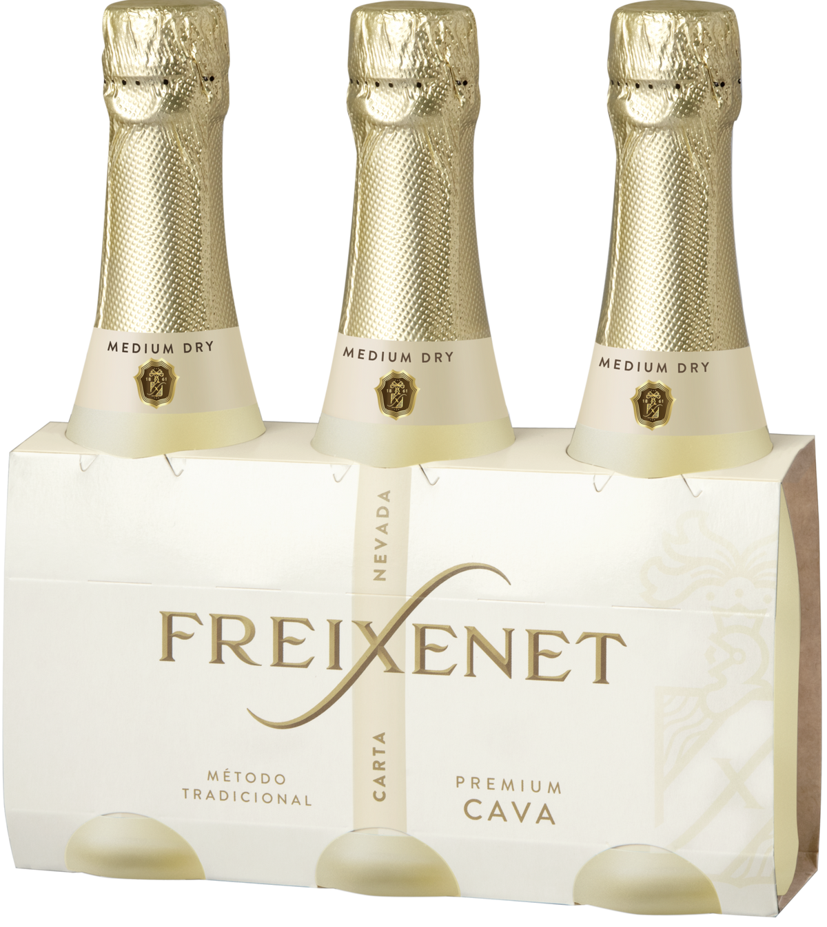 Freixenet Carta Medium Dry – Vegan Schaumwein Kiste 8 x 20 cl / 11.5 % Spanien – Produktansicht