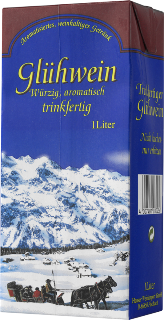 Glühwein Glühwein Tetrapack Rotwein Kiste 12 x 75 cl / 9.5 % Deutschland – Produktansicht