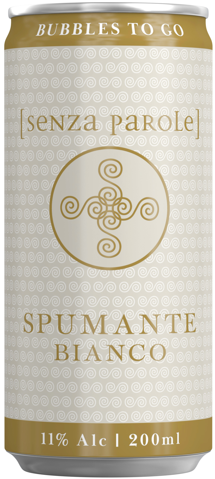 Senza Parole Senza Parole Spumante Bianco Schaumwein Kiste 4 x 20 Dose / 11 % Italien – Produktansicht