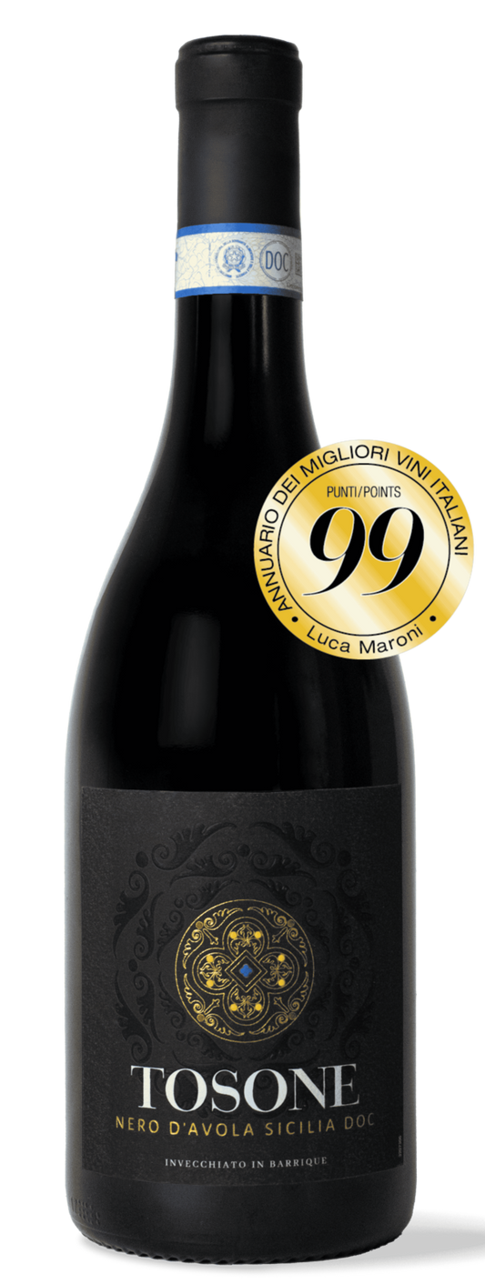 Tosone Nero d`Avola Sicilia DOC 2024 Rotwein Kiste 6 x 75 cl / 14.5 % Italien – Produktansicht