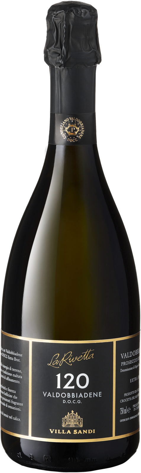 Villa Sandi Prosecco Valdobbiadene Sup. DOCG Extra Brut 120 Schaumwein Kiste 6 x 75 cl / 11.5 % Italien – Produktansicht