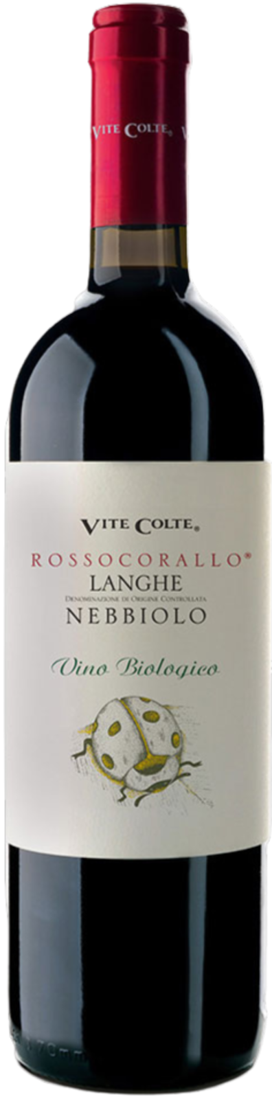 Vite Colte Langhe DOC Nebbiolo "Rossocorallo" - Bio 2023 Rotwein Kiste 6 x 75 cl / 14 % Italien – Produktansicht