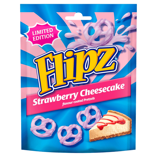 Flipz Pretzel Strawberry Cheesecake Geschmack Box 6 x 90 Gramm – Ansicht 1