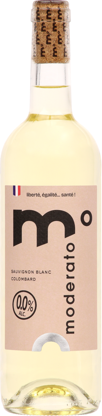 Moderato Cuvée Originale Le Blanc 0.0% Alkoholfreier Wein Kiste 6 x 75 cl Frankreich – Produktansicht