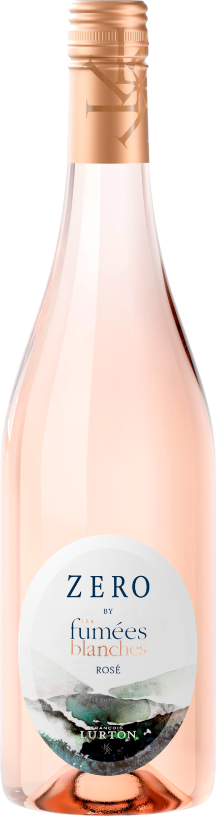 François Lurton Fumées Blanches Rosé Zero Alkoholfreier Wein Kiste 6 x 75 cl Frankreich – Produktansicht