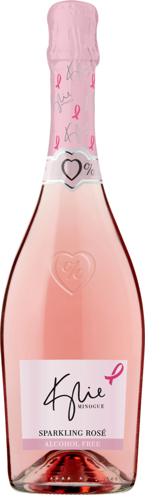 Kylie Minogue 0,0% Sparkling Rosé - PINK RIBBON Alkoholfreier Schaumwein Kiste 6 x 75 cl – Produktansicht