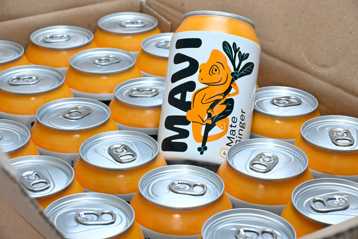 MAVI Mate Ginger Dose Kiste 24 x 330 ml / 4.7 % Schweiz – Kiste Ansicht