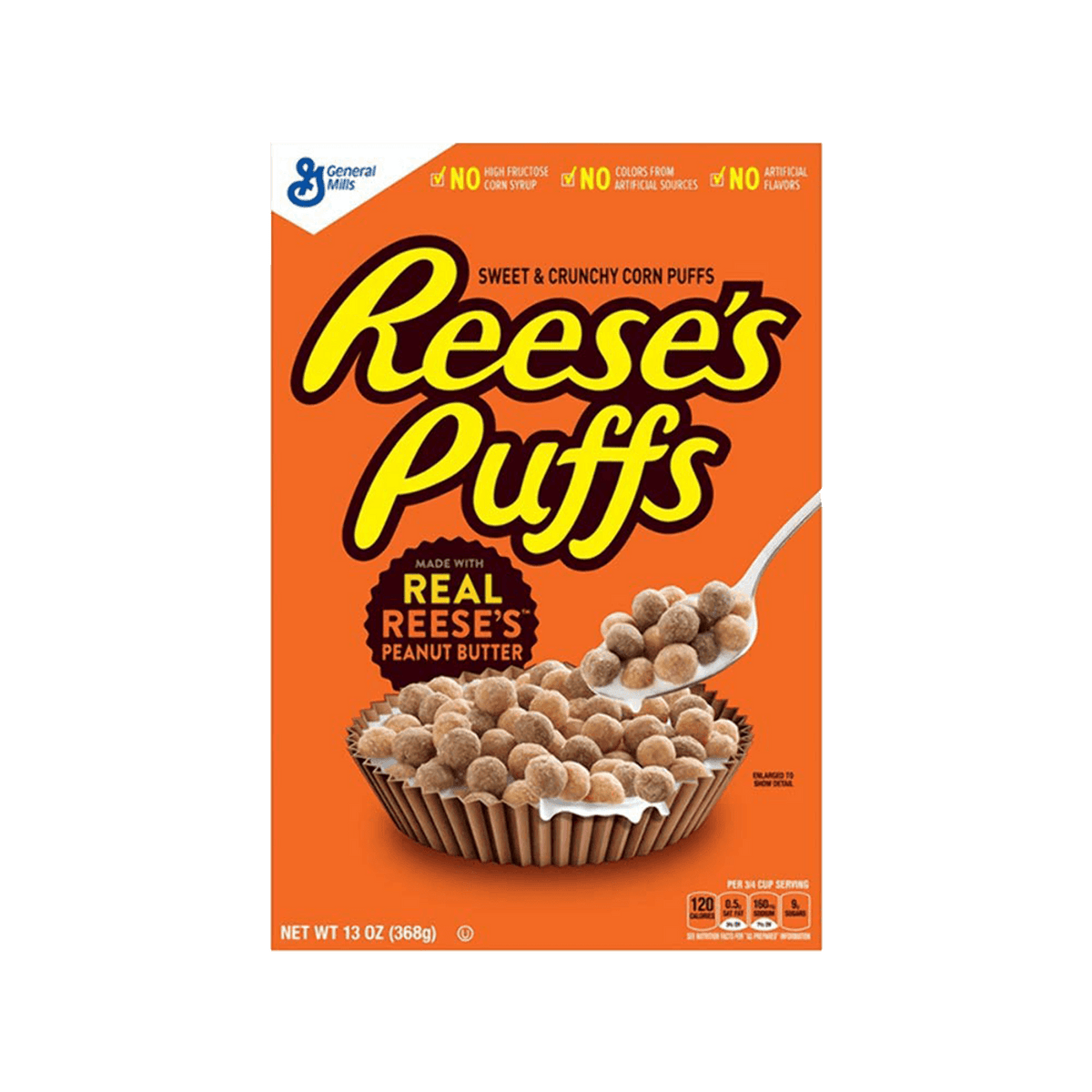 General Mills Reese's Peanut Butter Puffs Cereal Box 12 x 368 Gramm USA – Ansicht 1